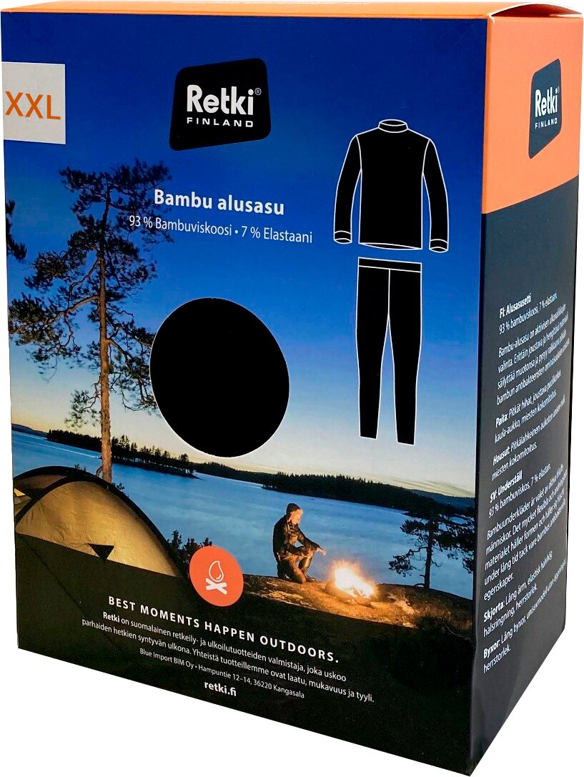 Retki Alusasu Bambu, musta, M-XXL XXL