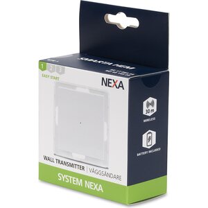NEXA Seinälähetin 1-kanavainen ELKO/Exxact MWTE-1, valkoinen