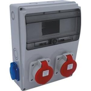 Cetinkaya Pano Pistorasiakotelo 2x16A schuko + 2x32A voimapistorasia 230X300X115