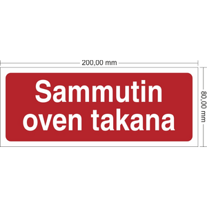 NON LUMINESCENT Sammutin oven takana